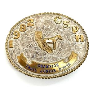 Kathy’s Championship Sterling Overlay Error Belt Buckle